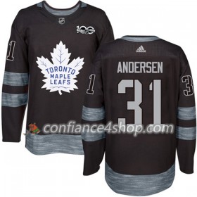 Adidas Maillot de Hockey Toronto Maple Leafs Frederik Andersen 31 1917-2017 100th Anniversary Noir Authentic - Homme